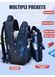 1pc School Backpack Boys Backpack Student Children Backpack Outdoor Travel Bag Starry Sky Printed Backpack Large Capacity Multi Pocket Backpack Laptop Backpack Nylon Material Suitable For Teenagers Yo