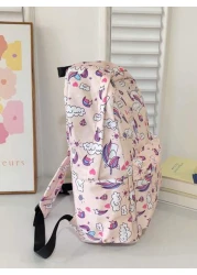 3 Pieces Set Of Fashionable Printed Leisure Travel Backpack Large Capacity Backpack Children Backpack Backpack Preparatory Style School Fashion Backpack Bag Large Capacity With Insulated Lunch Bag Wit
