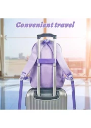 1pc Large Capacity Girls Backpack Casual Fashion Backpack 15 6 Inch Laptop Backpack School Bag With Luggage Strap Outdoor Traveling Bag Suitable For Teenage Girls School And Travel