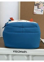 1pc New Fashion Versatile High Quality Contrast Color Student Backpack Large Capacity Water Resistant Suitable For Commute And Outdoor Use