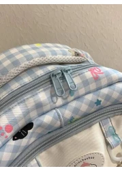 1pc New Fashionable Backpack Color Blocking Cute Versatile Highly Attractive Student Bookbag Casual Large Capacity No Pendant