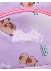 Capybara Student Backpack For Middle School And High School Girls With Camouflage Print Large Capacity Leisure Double Shoulder Bag For Primary School Students