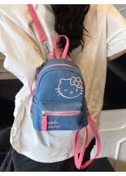 Sanrio حقيبة كتف براحة الكتف مصممة بطريقة حديثة، 2025 برودة التطريز القطة والقلب، حقيبة كتف جذابة بسعة كبيرة، عصري