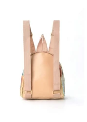 1 Piece Children S Multi Color Straw Casual And Fashionable Mini Backpack Lightweight Multi Functional Backpack For Travel And Vacation Suitable For Boys And Girls Outdoor Travel Use