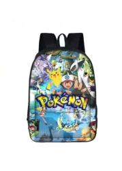 bandai Outdoor Lightweight Backpack Printing Pikhumpikachu Cartoon Backpack Student Backpack Pencil Color Boy Girl Cartoon Cute Cartoon Backpack Lipstick Brush Brush Skin Care Products Mobile Phone