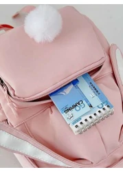 قطعة واحدة حقيبة ظهر طالب جديدة ذات تصميم أذن الأرنب جذاب متعدد الاستخدامات من النايلون مقاوم للماء سعة كبيرة