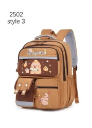 1 Pc Cute Cartoon Capybara Backpack Large Capacity Multiple Pockets Schoolbag With Adjustable Shoulder Sraps And Lightweight Design Bookbag Perfect For Students Teens And Kids For School Back To Schoo