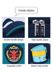 1pc Oxford Cloth School Backpack Lightweight Durable Reflective Strips Multi Compartment Extra Large Capacity Zipper Closure Suitable For Students Work Daily Commute