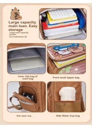 قطعة واحدة، حقيبة رياضية كبيرة السعة، خفيفة، حماية للعمود الفقري، بنمط كرتوني جميل للطلاب والأطفال، يمكن است