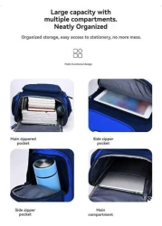 Kids School Backpack For 8 12 Years Old Waterproof Lightweight Casual Backpack For Elementary Students 3rd 6th Grade Large Capacity Bookbag For Boys And Girls