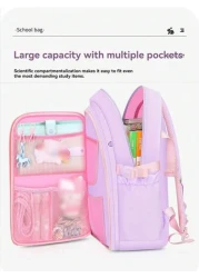 New Kids Children School Backpack 6 12 Years Old Cute Waterproof Lightweight Double Shoulder Bag For Girls 1st 6th Grade High Capacity