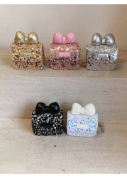 حقيبة كتف صغيرة رائعة ذات شريط لامع على شكل ربطة ، حقيبة كاجوال للخروج الجديدة للصيف