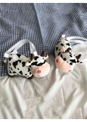 Women s Cow Shaped Oblique Shoulder Bag Asymmetric Design