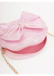 1pc Cute Princess Metal Bowknot Mini Crossbody Bag For Girls Suitable For Daily Outings