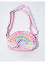 Kids Princess Rainbow Coin Purse Crossbody Bag Girls Mini Shoulder Bag