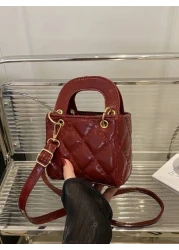 1pc New Cute Girl Niche High End Pu Crossbody Small Square Bag Zipper Closure And Fashionable New Bag Fresh And Dopamine Color Matching Youthful Girl Style Adjustable Shoulder Strap Can Be Worn On Sho