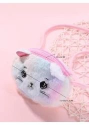 Plush Cat Sling Bag Tie Dye Placement Random