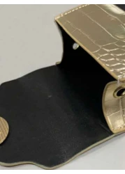 Solid Color Mini Crocodile Embossed Flap Chain Crossbody Square Bag