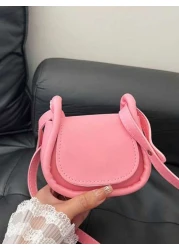 1pc Casual Versatile Minimalist Solid Color PU Leather Cross Body Mini Pouch Suitable For Daily Outings Traveling And Shopping