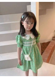 حقيبة خصر زهرية مزينة بالخرز المستدير المزيف