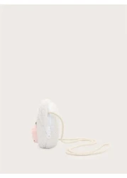 1pc Plush White Bear Shoulder Bag With Zipper Closure Suitable For Boys Girls Casual Daily Outfit