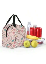 حقيبة غذاء مطبوعة بطباعة طبية قطعة واحدة مناسبة للعمل والسفر والنزهة، جنسي، بدون احتكاك مع الطعام