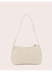 حقيبة كتف بموحد اللون بي يو مادة بسيطة وأنيقة قطعة واحدة