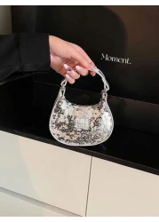 Fashionable Sparkling Mini Handbag Cute Crossbody Bag Adorable Mini Shoulder Bag Essential Holiday Gift