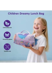 Super Powerful Girls Essentials 1pc Cartoon Animal Design Lunch Bag Girl Insulated Bento Box Double Layer Compartment Handbag Can Hold Hot Cold Food Inner Layer Keeps Warm Fresh Cool Large Capacity Od