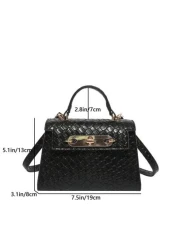 2025 New Arrival Niche Design Crocodile Textured Mini Square Handbag Fashion Versatile Casual Shoulder Bag