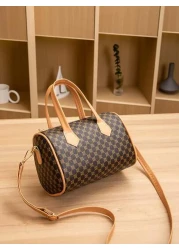 1 حقيبة كتف جديدة بطراز كلاسيكي رجعي للبنات، حقيبة متنوعة الاستخدامات مناسبة للتنقل اليومي