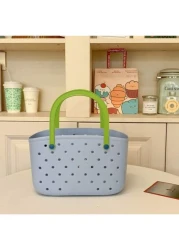 قطعة واحدة حقيبة تسوق شبكية من السيليكون بتصميم جديد وأنيق، سلة تسوق كاجوال