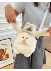 Cute Fruit Doll Tote Bag Cartoon Crossbody Bag Cartoon Cute Tote Bag Fluffy Faux Fur Shoulder Purse Small Shoulder Bag Crossbody Bag