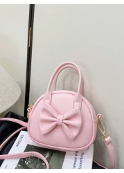 حقيبة يد مع سحاب من البولي يوريثان بشكل فراشة وألوان حلوة أميرية على الطراز الكوري والفرنسي، تصميم فريد ومميز