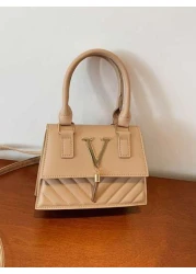 حقيبة رسول أنيقة وعصرية قطعة واحدة ، حقيبة رسول عصرية ، شرابة بحرف ، حقيبة كتف مربعة صغيرة عصرية ، مصنوعة من ما