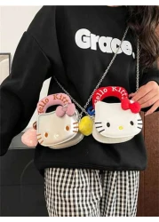 Sanrio 1pc Sanrio Cute Kitty Cartoon Mini Crossbody Bag High Quality Fashion Handbag For Girls