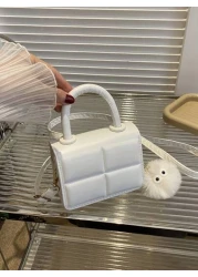 1pc High Grade Small Bag Girls Bag Versatile Chain Messenger Bag Popular Retro Mini Handbag Plaid Small Square Bag New Fashion Niche Design Messenger Bag Girls Bag Popular Versatile Messenger Bag Is V