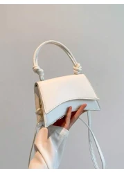 1pc New All Match Fashion Simple And Beautiful Solid Color Handbag Shoulder Crossbody Small Square Bag For Girls Cute Dopamine Mini Wallet Lipstick Bag For Girls Small Fragrance Style Princess Handbag