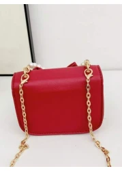 1pc Flap Closure Pu Korean Version Ins Little Girl Bag Fashion Solid Color Cute Bow Sweet Flap Princess Mini Bag Accessories Small Bag Coin Purse Suitable For All Occasions Faux Pearl Handbag Small Sq