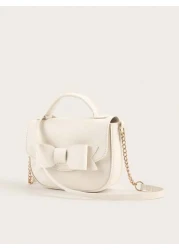 1pc Bow Decor Handbag Shoulder And Crossbody Bag Birthday Gift Suitable For Little Girls