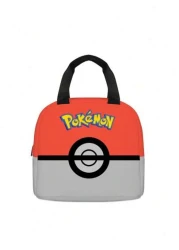 pokemon 3D Printed Pet Cartoon Large Capacity Portable Lunch Bag With Work Insulation Belt And Children s Meal Bag