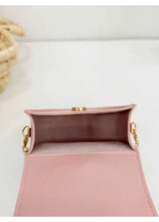 1pc New Fashion Pearl Handbag With Strap Butterfly Decor Mini Cross Body Bag