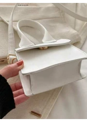 قطعة واحدة من حقيبة يد فتاة عصرية من نموذج جديد، ذات لون أحادي مصنوعة من مادة البولي يوريثان، تصميم مغناطيسي ل