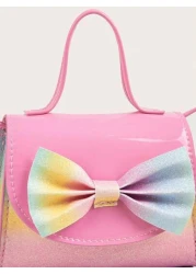 حقيبة كروسبودي دائرية صغيرة بشكل ورق الدبلوماسي في طبعة شطرنج هولوغرافية مع عقدة جذابة للفتيات، محفظة للعملا