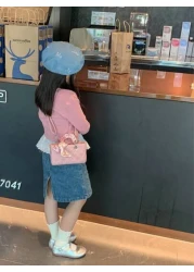 حقيبة يد صغيرة جديدة مع وشاح مطرز، حامل أحمر شفاه، حقيبة كروس عصرية