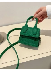 A New Cute Mini Handbag Messenger Bag Versatile Casual Handbag Solid Color Multiple Colors To Choose From Lightweight Coin Purse