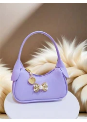 Rhinestone Pearl Bow Decor Girls Handbag New Autumn Winter Fashion Kid s Mini Bag Princess Style Coin Purse Cute Tote Bag Christmas Gift Birthday Present Candy Bag Lipstick Case Accessory Pouch Snack