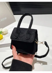 1 Piece Of Magnet Closure Fashionable Diamond Grid Mini Candy Color Handbag Niche Design Highly Attractive Versatile Adjustable Shoulder Strap Shoulder Messenger Bag Suitable For Teenagers To Travel S