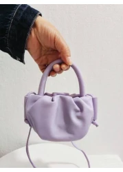 Girls Pleated Cloud Mini Messenger Bag Fashion Small Princess Handbag Gift For Girls Kids Coin Purse