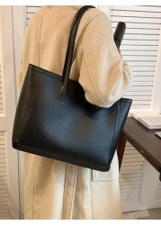 Lightweight Business Casual Stitch Detail Shoulder Tote Bag For Women Rookies White Collar Workers For Teen Girls Women College Students Rookies White Collar Workers Perfect For Office College Work Bu